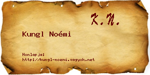 Kungl Noémi névjegykártya
